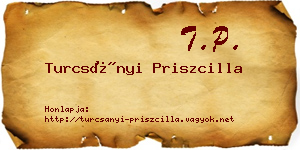 Turcsányi Priszcilla névjegykártya